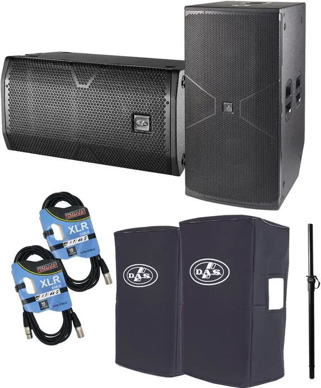 Main image of Das Vantec 20A, Vantec 218A, CVR-VANTEC20, CVR-VANTEC 218A, (2) XLR Cables, On Stage Pole Bundle