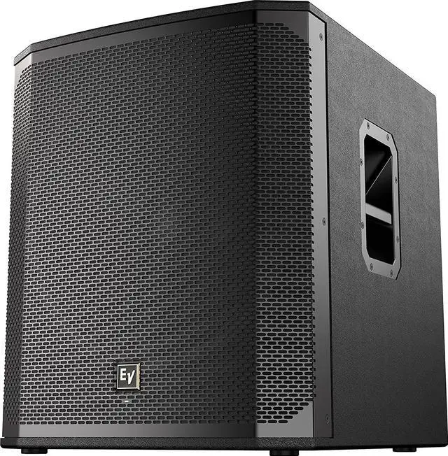 Alt view image 3 of 7 - (2) Electro-Voice ELX200-15P, (1) EV ELX200-18SP, (2) ELX200-15P Covers, (1)ELX200-18SP Cover, (2) Speaker Stands, SV100 Mic, (3) XLR Cables Bundle