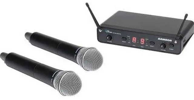 Alt view image 5 of 5 - Electro-Voice ZLX-15BT Active 15 Bluetooth Speaker Package with Samson Concert 288 Dual-Handheld , Covers, & Stands
