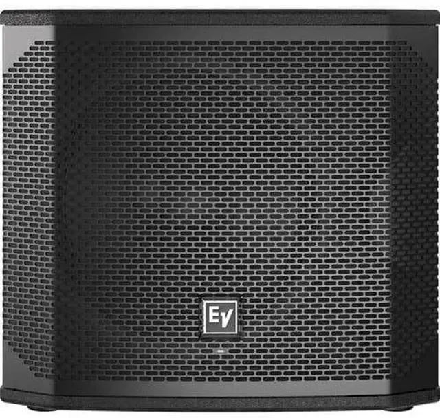 Alt view image 2 of 7 - (Pair) Electro-Voice ELX200-12SP-US 12 1200W Powered Subwoofer (Black) & Yamaha MG10  10-Input Mixer & (2) Adjustable Subwoofer Pole and (2) 50FT XLR to XLR Cable