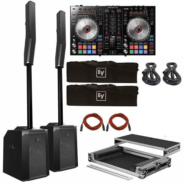 Main image of Electro-Voice Evolve 50 Portable Column PA Systems Package with Pioneer DJ DDJ-SR2 Portable 2-Channel Serato DJ Controller