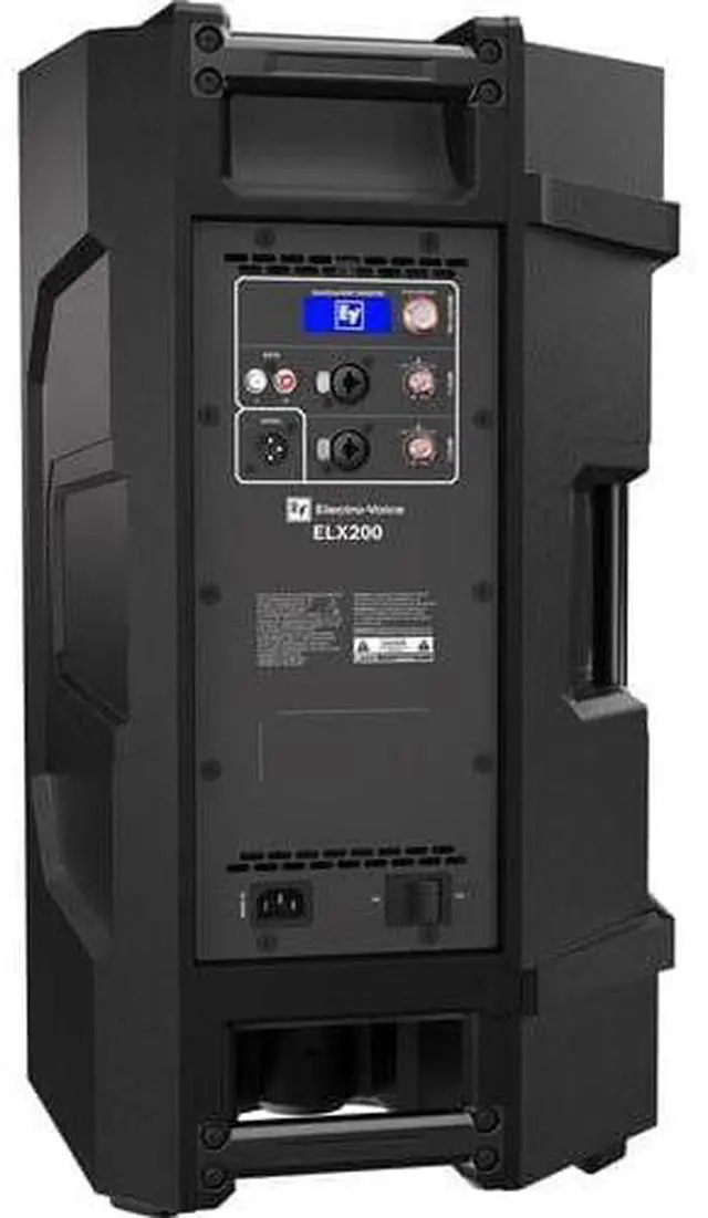 Alt view image 3 of 5 - Electro-Voice ELX200-12P 12 2-Way Powered Speakers & Speaker Stand (Pair) + XLR to XLR Cables and Microphone Package