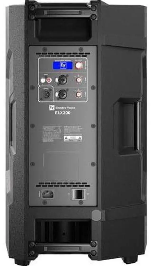 Alt view image 4 of 5 - Electro-Voice ELX200-12P 12 2-Way Powered Speakers & Speaker Stand (Pair) + XLR to XLR Cables and Microphone Package