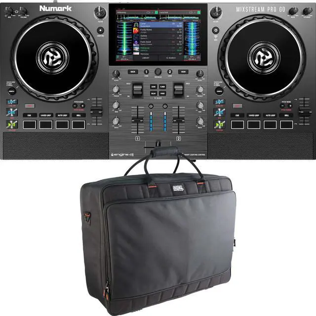 Main image of Numark Mixstream Pro Go Battery-Powered Standalone DJ Controller, Gator G-MIXERBAG-2519 Bundle
