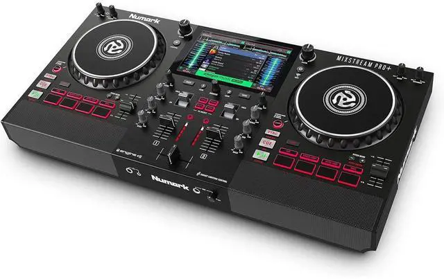 Alt view image 2 of 5 - Numark Mixstream Pro+ Standalone DJ Controller, Tascam TH02, (2) XLR Cables, PSG AUDIO C350 Bundle