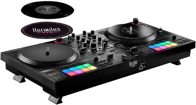 Alt view image 3 of 7 - Hercules DJ DJControl Inpulse T7 2-deck Motorized DJ Controller, Presonus Eris3.5, RCA Cables, Tascam TH02 Bundle