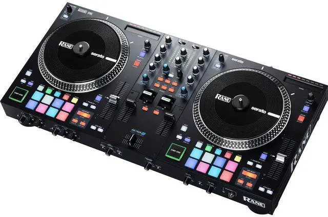 Alt view image 2 of 7 - Rane One 2-channel Motorized DJ Controller, PSG Audio UGX 20II Dual Wireless Mic, Tascam TH02, XLR Cable Bundle