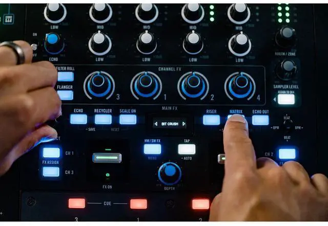 Alt view image 4 of 7 - Rane Four 4-channel DJ Controller, (2) KRK Rokit 5 G4, (2) XLR Cables, Tascam TH02 Bundle