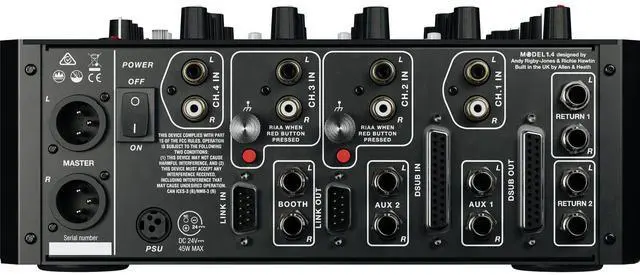 Alt view image 5 of 7 - PLAYdifferently MODEL 1.4 DJ Mixer, Audio Technica ATH-M50X Bundle