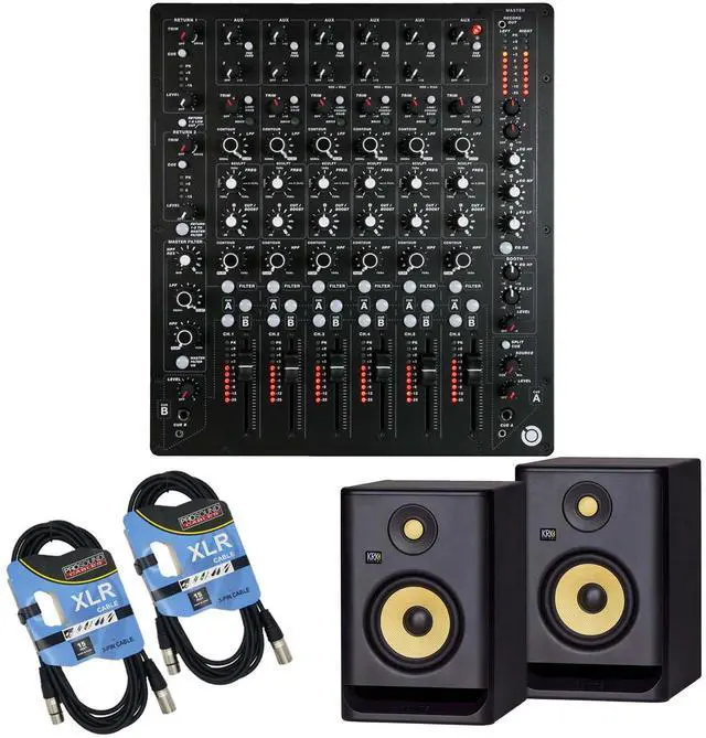 Main image of PLAYdifferently MODEL 1 DJ Mixer, (2) KRK RP5G4 Monitors, (2) XLR Cables Bundle