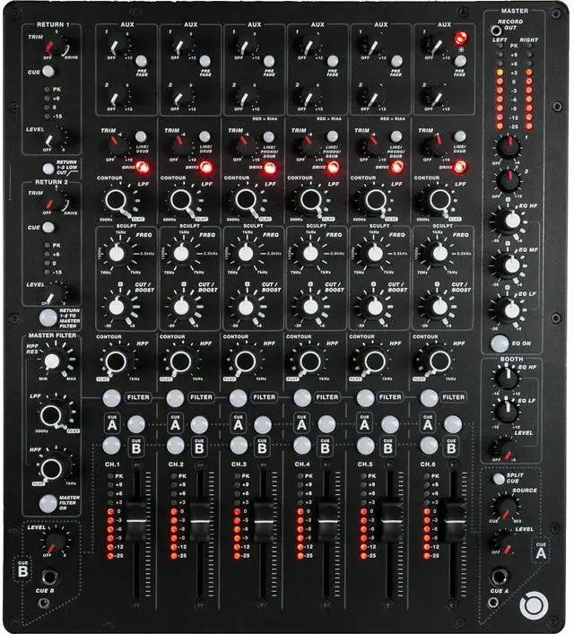 Alt view image 3 of 6 - PLAYdifferently MODEL 1 DJ Mixer, (2) KRK RP5G4 Monitors, (2) XLR Cables Bundle