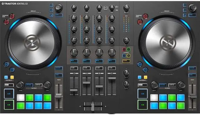 Alt view image 2 of 6 - Native Instruments TRAKTOR KONTROL S3 + Pioneer DJ HDJ-X5 Over-Ear DJ Headphones (Black) and Cables.