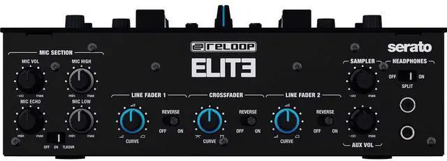 Alt view image 5 of 6 - Reloop RP-8000 MK2 Turntable (PAIR) + Reloop Elite Mixer and ProX XS-TMC1012WLTFBTL 2x Turntables in Battle Mode and Single 10 or 12 Mixer DJ Coffin Case with Laptop Shelf
