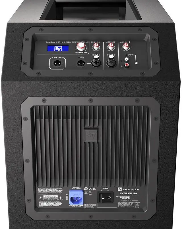 Alt view image 3 of 7 - Electro-Voice EVOLVE 50 Black Portable 1000W Bluetooth (Pair) + Mackie DL1608 + iPad (10.2-Inch, Wi-Fi, 32GB) + Bags + Cables