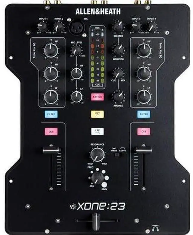 Alt view image 2 of 5 - Allen & Heath XONE:23  2+2 Channel DJ Mixer + Tascam TH-02 Studio Headphones (Black) Package