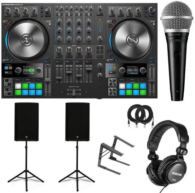 Main image of Native Instruments TRAKTOR KONTROL S4 MK3 + Mackie THUMP15A Powered 15 Loudspeaker Pair & Stands Packages
