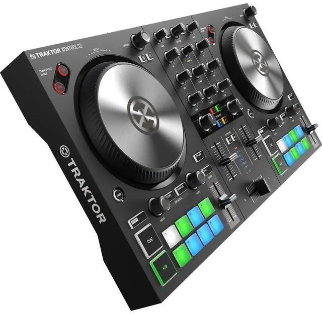 Alt view image 4 of 6 - Native Instruments TRAKTOR KONTROL S2 MK3 + V-MODA Crossfade LP2 Special Edition (Matte Black)