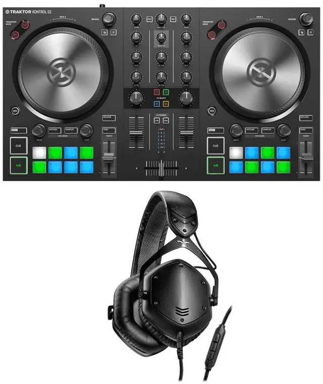 Main image of Native Instruments TRAKTOR KONTROL S2 MK3 + V-MODA Crossfade LP2 Special Edition (Matte Black)