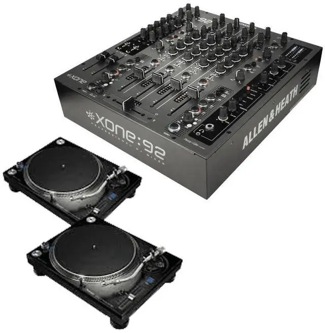 Main image of Allen & Heath XONE:92S Professional Six-Channel Club Install DJ Mixer + (2) Pioneer DJ PLX-1000 Professional Turntable