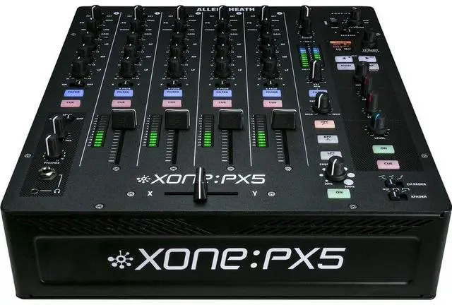 Alt view image 2 of 5 - Allen & Heath XONE:PX5  4+1 Channel DJ Mixer with Soundcard + Pioneer DJ HDJ-X7 Professional Over-Ear DJ Headphones and Cables