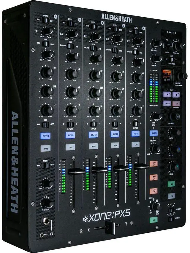 Alt view image 3 of 5 - Allen & Heath XONE:PX5  4+1 Channel DJ Mixer with Soundcard + Pioneer DJ HDJ-X7 Professional Over-Ear DJ Headphones and Cables