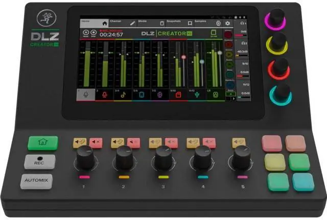 Alt view image 4 of 6 - Mackie DLZ Creator XS Compact Digital Mixer, Electro-Voice RE320, XLR Cable Bundle