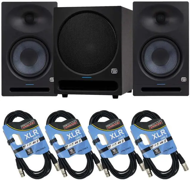 Main image of (2) PreSonus Eris Studio 8, PreSonus Eris Pro Sub 10 Subwoofer, (4) XLR Cables Bundle