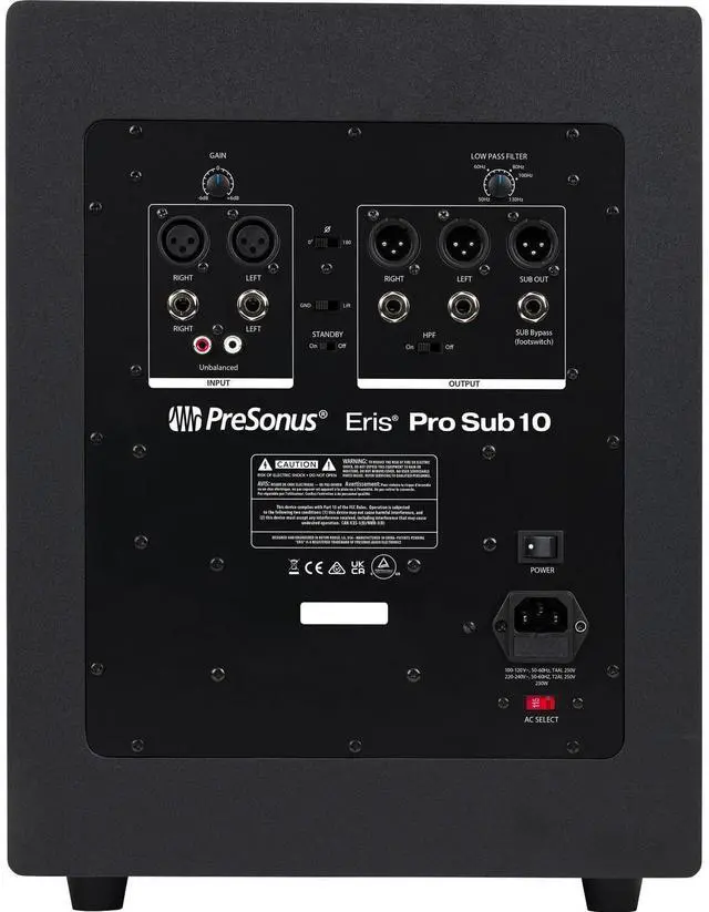 Alt view image 3 of 4 - PreSonus Eris Pro Sub 10 Powered Studio Subwoofer, AT ATH-M20X Bundle