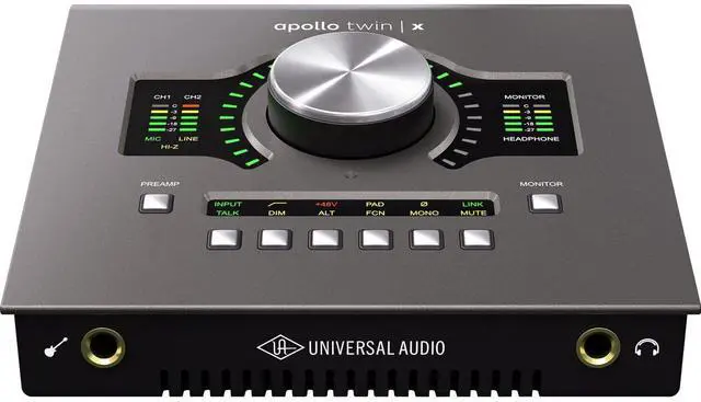 Alt view image 4 of 7 - Universal Audio Apollo Twin X USB DUO Heritage Edition, (2) ErnieBall XLR Cable, (2) ErnieBall 1/4 Cable, USB-C Cable Bundle