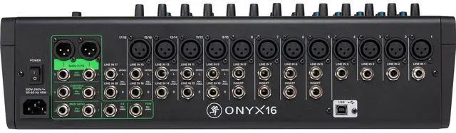 Alt view image 4 of 6 - Mackie Onyx16 16-channel Analog Mixer, PSG AUDIO UGX20II Dual Wireless Mic Bundle