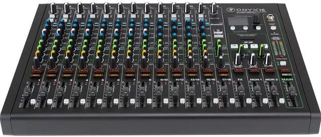 Alt view image 3 of 6 - Mackie Onyx16 16-channel Analog Mixer, PSG AUDIO UGX20II Dual Wireless Mic Bundle