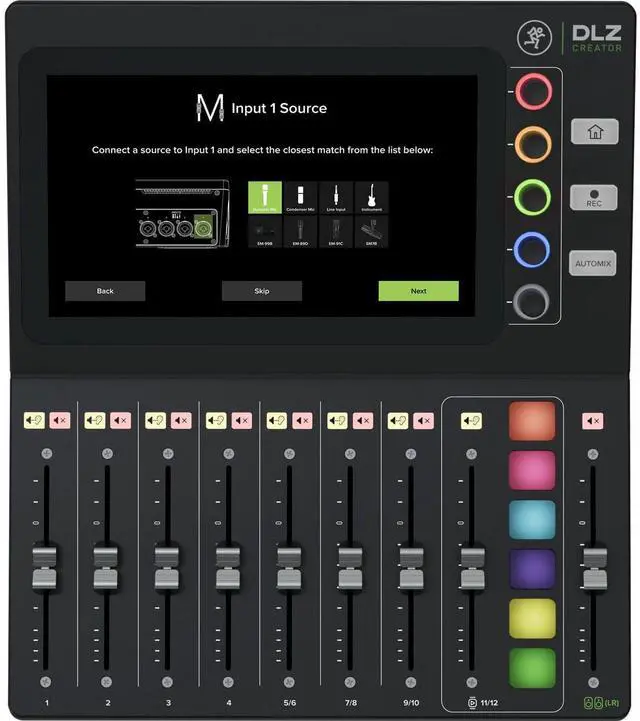 Alt view image 2 of 7 - Mackie DLZ Creator 12-channel Digital Mixer, (2) Rode PodMic, (2) ErnieBall XLR, (2) Tascam TH02, Desk Boom Stand Bundle