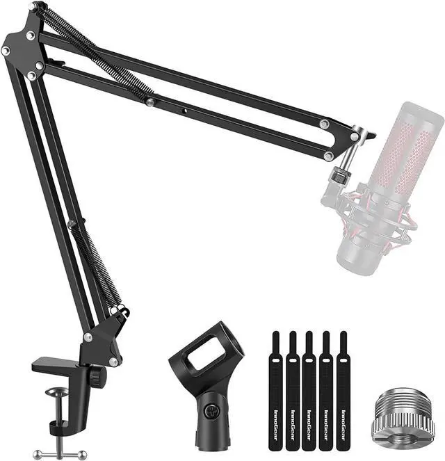 Alt view image 4 of 7 - Mackie DLZ Creator 12-channel Digital Mixer, (2) Rode PodMic, (2) ErnieBall XLR, (2) Tascam TH02, Desk Boom Stand Bundle