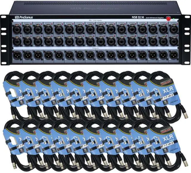 Main image of PreSonus NSB 32.16 AVB-Networked 32×16, (20) XLR to XLR Cables Bundle