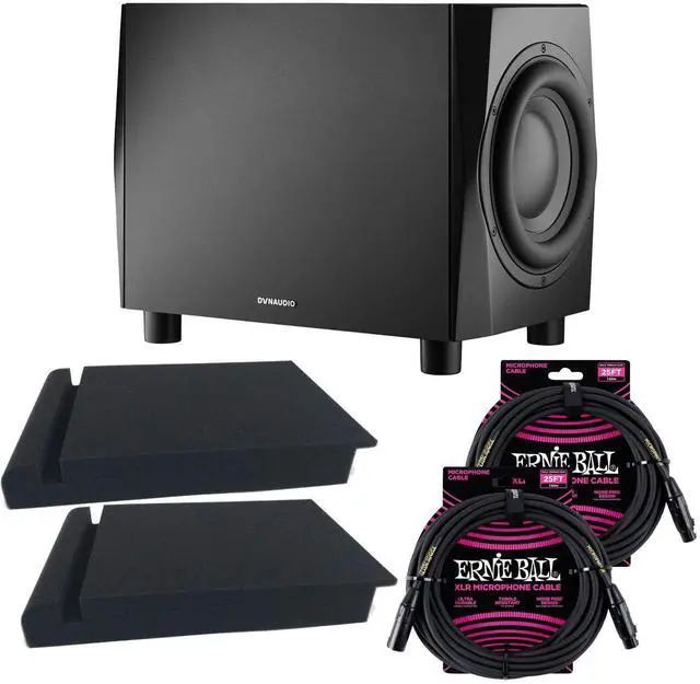 Main image of Dynaudio Acoustics 18S  Active Subwoofer (500W), Sound Foam Pad, (2) EarnieBall XLR 25FT Bundle