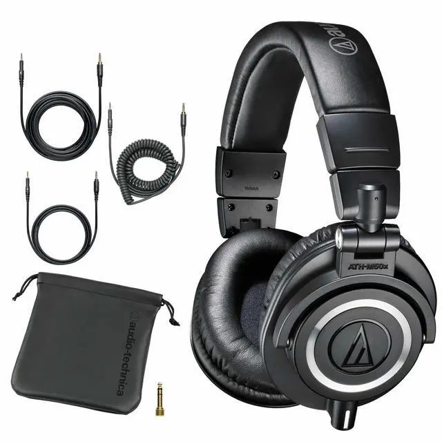Alt view image 5 of 6 - Dynaudio Acoustics 18S  Active Subwoofer (500W), Audio Technica ATH-M50X, (2) EarnieBall XLR 25FT Bundle