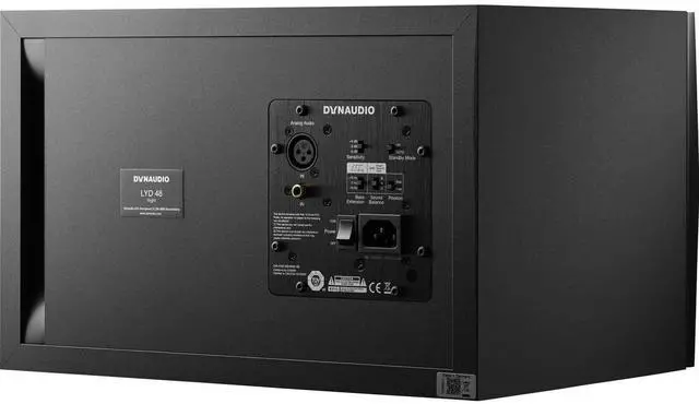 Alt view image 4 of 5 - (2) Dynaudio LYD 48  3-Way Speakers (Left/Right  Black), Dynaudio 18S (Black) Powered Studio Subwoofer Bundle