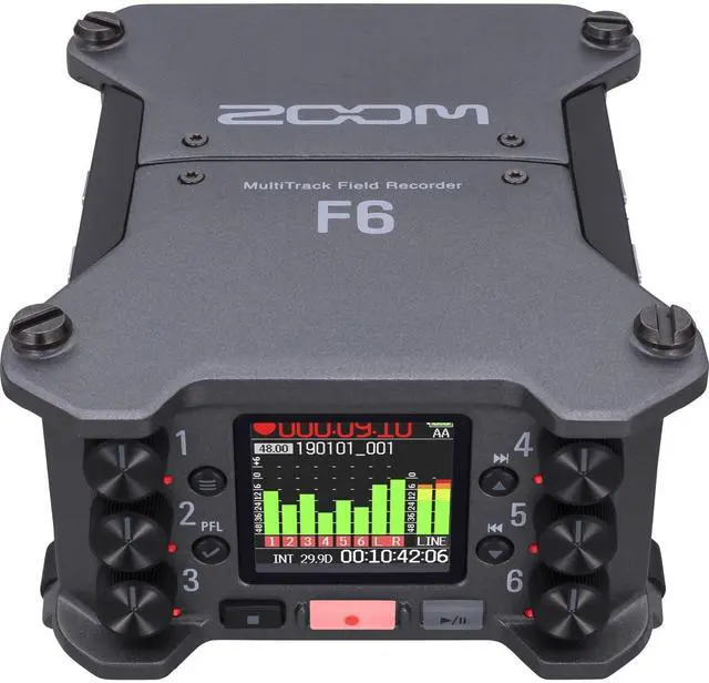 Alt view image 2 of 7 - Zoom F6 6-Input / 14-Track Multitrack, Zoom PCF-6 Case, (2) XLR Cable Bundle