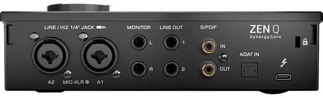 Alt view image 4 of 7 - Antelope Zen Q Synergy Core Thunderbolt 3 Audio Interface, (2) ErnieBall XLR 25ft Cables, (2) ErnieBall 1/4 Cable, Presonus HD9 Bundle