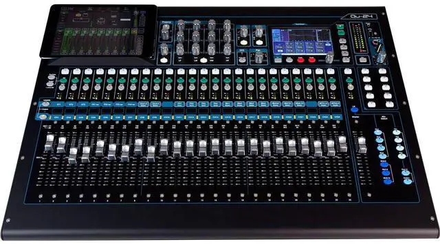 Alt view image 3 of 7 - Allen & Heath Qu-24C Digital Mixer, RockVille Rack RXS20, 50FT Ethercon Cable, (12) XLR Cables Bundle