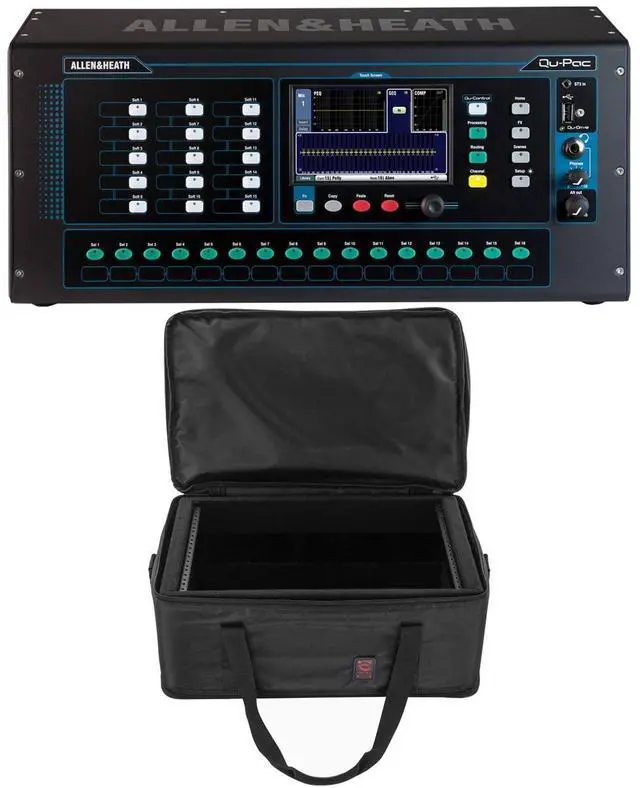 Main image of Allen & Heath Qu-Pac Rack Digital Mixer, Odyssey BR708 Case Bundle