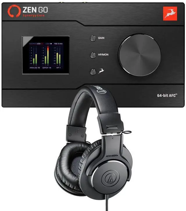 Main image of Antelope Zen Go Synergy Core Audio Interface, Audio Technica ATH-M20X Bundle
