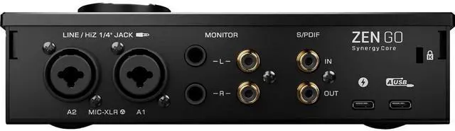 Alt view image 4 of 7 - Antelope Zen Go Synergy Core Audio Interface, Gator GK2110 Bag, (2) XLR Cables Bundle