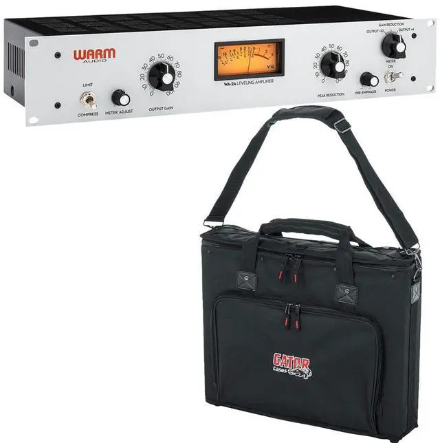 Main image of Warm Audio WA-2A Tube Optical Compressor, Gator Cases GRB-2U Rack Bag Bundle