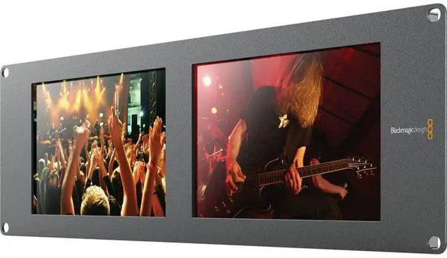 Alt view image 6 of 6 - Roland VR-50HD MK II Multi-Format AV Mixer, Blackmagic Duo Rackmountable Dual 8 LCD Monitors Bundle