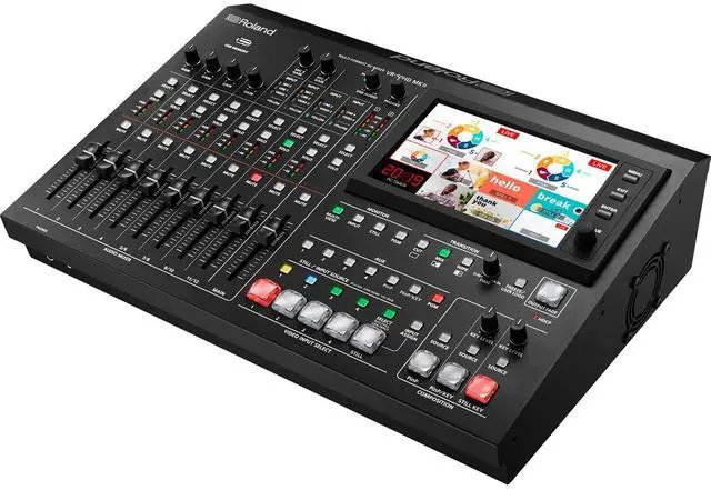 Alt view image 3 of 6 - Roland VR-50HD MK II Multi-Format AV Mixer, Blackmagic Duo Rackmountable Dual 8 LCD Monitors Bundle