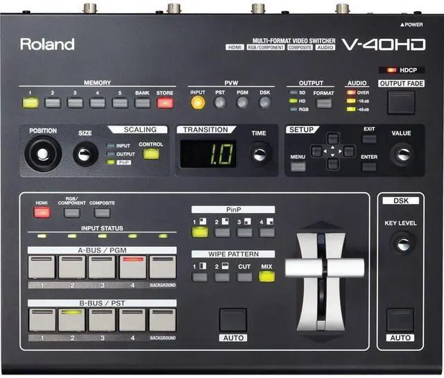 Alt view image 3 of 7 - Roland V-40HD Multi-Format Video Switcher, APC BR1500MS2 Back-UPS Bundle