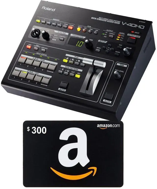 Roland V-40HD Multi-Format Video Switcher, Amazon Gift Card $300