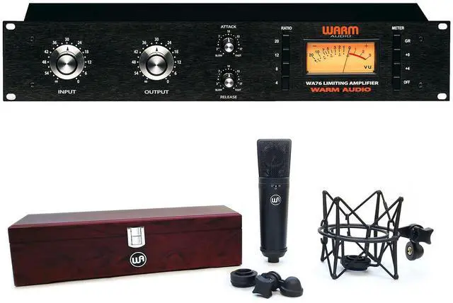 Main image of Warm Audio WA76 Discrete FET Compressor, Warm Audio WA-87 Black Bundle