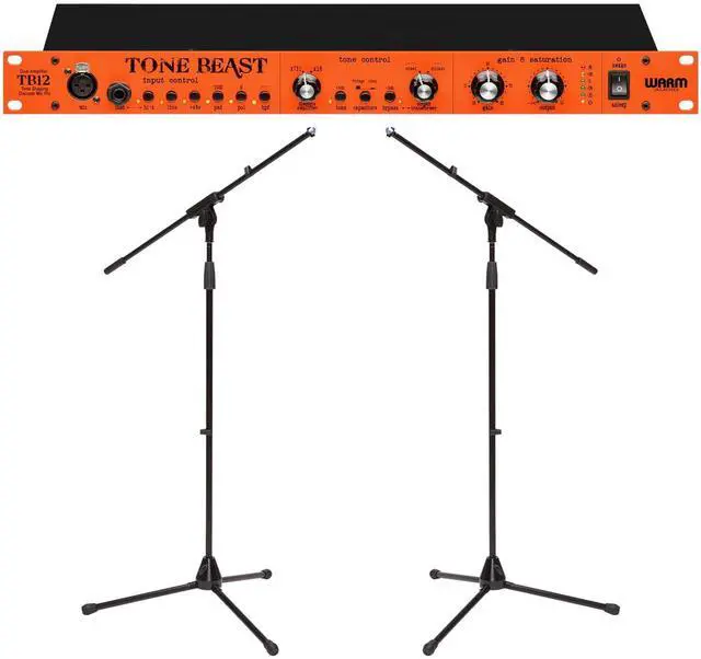 Main image of Warm Audio TB12 Tone Beast Microphone Preamplifier, (2) Mic Stand Bundle